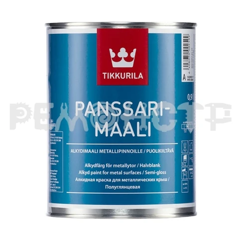 Фото Эмаль алкид  0,9л метал п/глян. (3) база С TIKKURILA PANSSARIMAALI (ЭК) * П зз (под заказ)