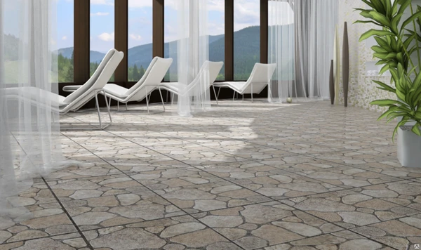 Фото Керамогранит глазурованный Patio 450*450 мм, gray, beige