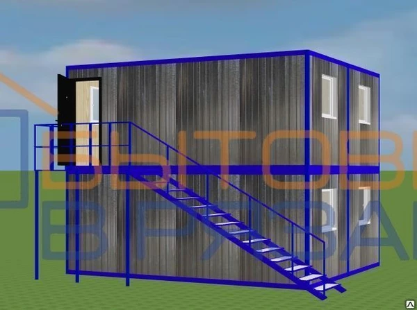 Фото Модульное здание МЗ-4 МДФ 2-х этажное, 6.0х4.8х4.8м