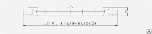 Фото Лампа галогенная прожекторная J-78, 100W, 2000h