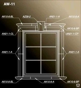 Фото Комплект обрамлений Оконный проем AW-11