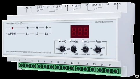 Фото Автоматический электронный переключатель фаз ПЭФ-319