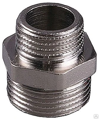 Фото Бочонок GENERAL FITTINGS переходной, никелированная латунь, 1/2"-3/4"