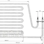 Фото №5 ТЭН Harvia ZSP-255 (3000 W, для печей Club K13.5G, K11GS, Elegance F16.5, F18)