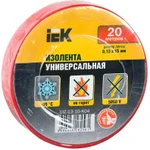 фото Изолента ПВХ 0.13х15мм (рул.20м) красн. ИЭК UIZ-13-10-K04