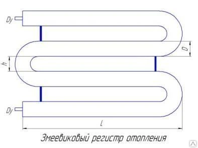 Фото Стальной регистр отопления