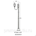 фото Светильник на алюминиевой опоре Вена FVN-07