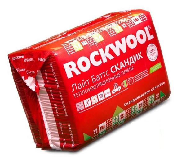 Фото Минплиты Rockwool Лайт Баттс Скандик для балконов, полов, стен