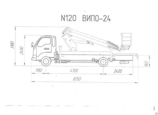 Фото Автогидроподъемник ВИПО-24 на шасси JAC N120