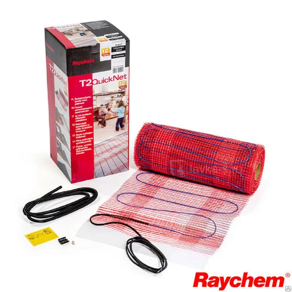 Фото Теплый пол (нагревательный мат) Raychem T2QuickNet Plus (160 Вт/м), размеры