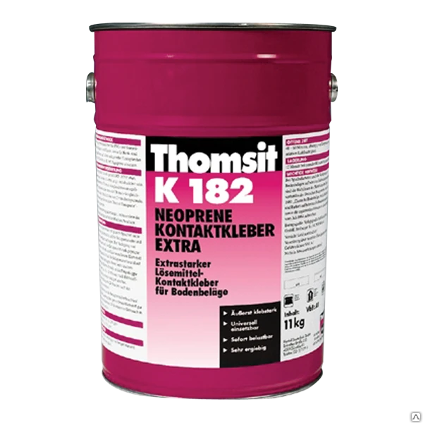 Фото Контактный растворный неопреновый клей Thomsit K 182 Extra