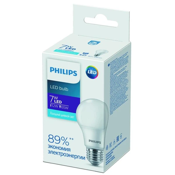 Фото Лампа светодиодная Ecohome LED Bulb 7W E27 6500К 1PF Philips 929002299167