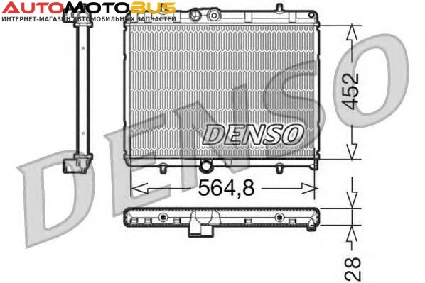 Фото Радиатор, охлаждение двигателя DENSO DRM21057 Радиатор охл. ДВС PSA 307,308,407 02.04 &gt;