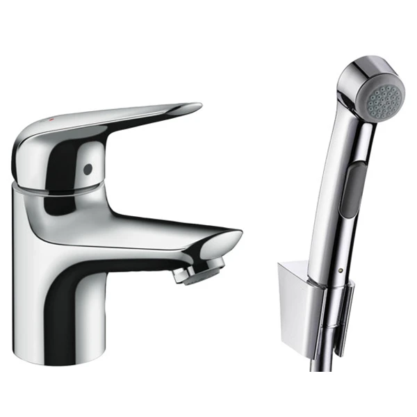 Фото Смеситель для раковины с гигиеническим душем Hansgrohe Novus 71144000