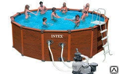 Фото Бассейн Intex Sequoia Spirit Wood-Grain Pool