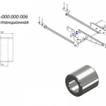 фото Втулка дистанционная KW-MTZ82-000.000.006 для фронтального погрузчика Metal-Fach Вепрь Т219