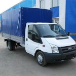 фото Ford Transit 350MWB бортовая платформа с тентом