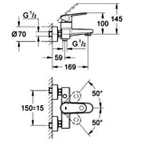 фото Grohe Europlus Смеситель однорычажный для ванны, DN 15 33553 002