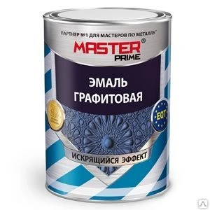 Фото Эмаль FARBITEX ПРОФИ MASTER графитовая с искрящимся эффектом рубин (серебри