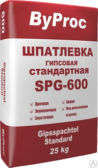 Фото Шпатлевка гипсовая стандартная SPG-600 25 кг