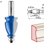 фото Фреза фигурная кромочная по дереву №3 Зубр 28714-44.5 / 44,5x28 мм