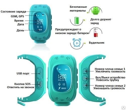 Фото Часы-телефон с GPS-трекером Smart Baby Watch