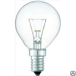 Фото Лампа накаливания E27, 40W, Р45 (шар), CL (прозрачная) Philips