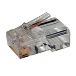 фото Разъем PLUG-8P8C-U-C5-100 RJ45(8P8C) под витую пару кат.5e универс. (для ож и мж кабеля) Hyperline 49377