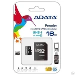 фото Карта памяти A-Data Micro SDHC 16 Gb Class 10 + adapt