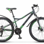 фото Горный (MTB) велосипед STELS Navigator 610D V 26 V010 серый/зеленый 14" рама