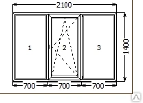 Фото Окно ПВХ 2100х1400