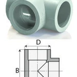 фото Тройник для пластиковой трубы соединительный 20 С FIREPROFF