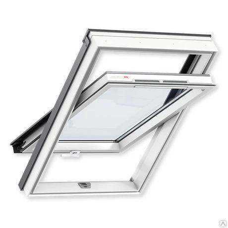 Фото Мансардное окно Velux OPTIМA Комфорт, белый пластик, ручка снизу 55х78