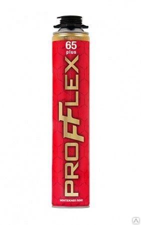 Фото Пена монтажная проффесиональная PROFFLEX PRO RED 65 PLUS, Профлекс красный