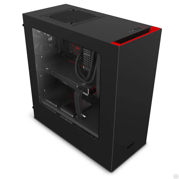 Фото Корпус ATX NZXT S340 без БП, Black/red