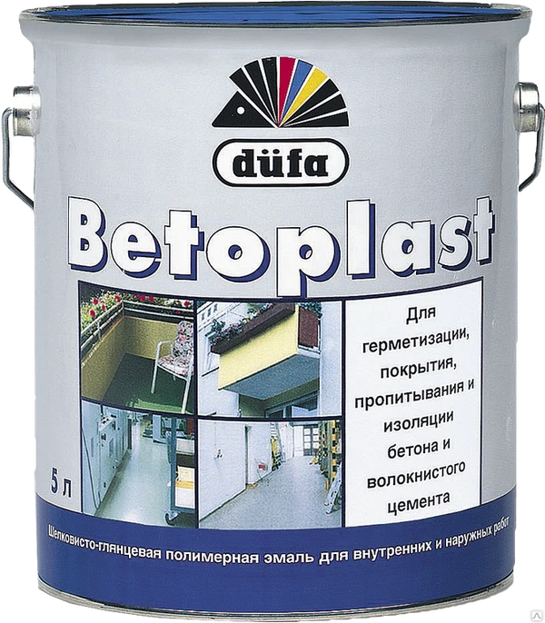 Фото Dufa Эмаль BETOPLAST полимерная, для бетона, кремневый 5 л.