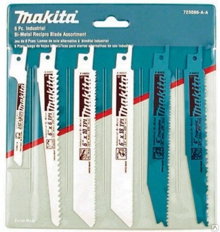 Фото Полотно пильное MAKITA P-04949 5шт.(200мм,нержавейка-0.5-1мм,железо-1.5-...