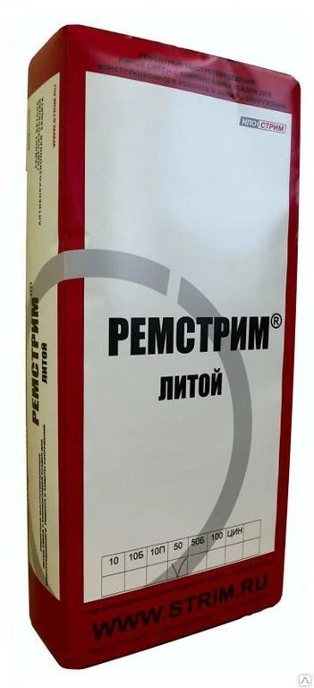 Фото Смесь быстротвердеющая с полимерной или металлической фиброй Ремстрим 50М