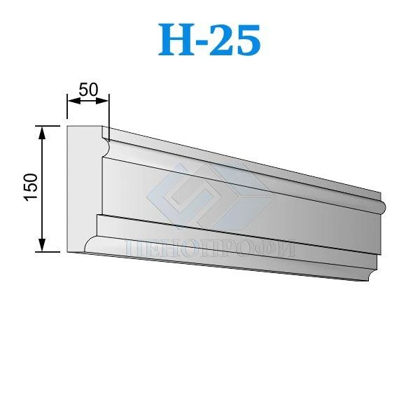 Фото Фасадные наличники из пенопласта (пенополистирола) Н-25 ПСБ-С-25Ф