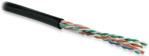 Фото Кабель витая пара U/UTP кат.5E 4х2х24AWG solid PE Outdoor UUTP4-C5E-S24-OUT-PE-BK-500 черн. (м) Hyperline 49118