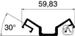 Фото Прижимная планка с отрицательным углом, 30' KRF-PPO30