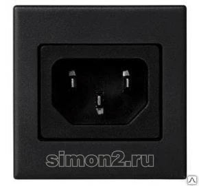 Фото Плата для подключения, 1 вых, IEC 320 &quot;папа&quot; К45 черн, SIMON  Connect