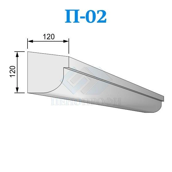 Фото Фасадные подоконники из пенопласта (пенополистирола) П-02 ПСБ-С-35
