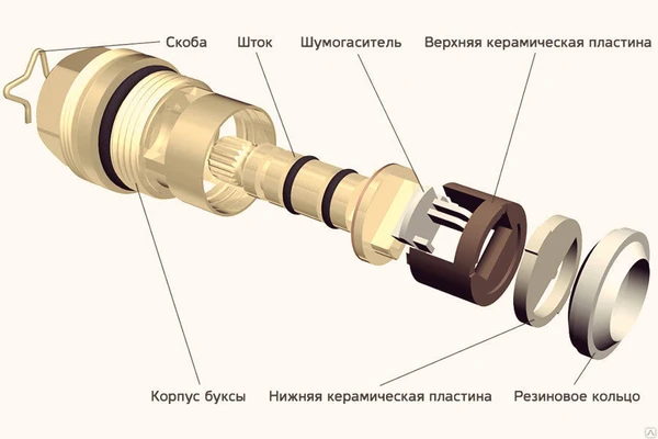 Фото Кран-букса 1/2" керамическая квадрат