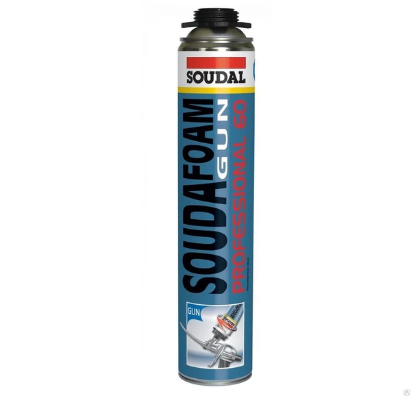 Фото Пена монтажн Soudal Gun Professional 750ml, выход 60л,проф.зима