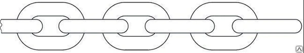 Фото Цепь сварная короткозвенная, оцинкованная DIN 766 10