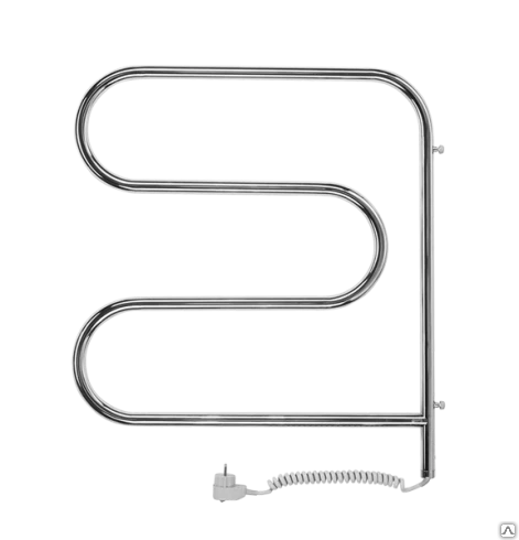 Фото Полотенцесушитель электрический TERMINUS 50х50 F образный поворотный