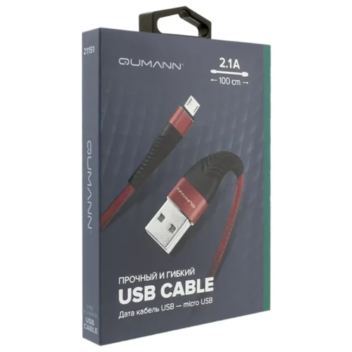 Фото Кабель Qumann USB - micro USB 1 м