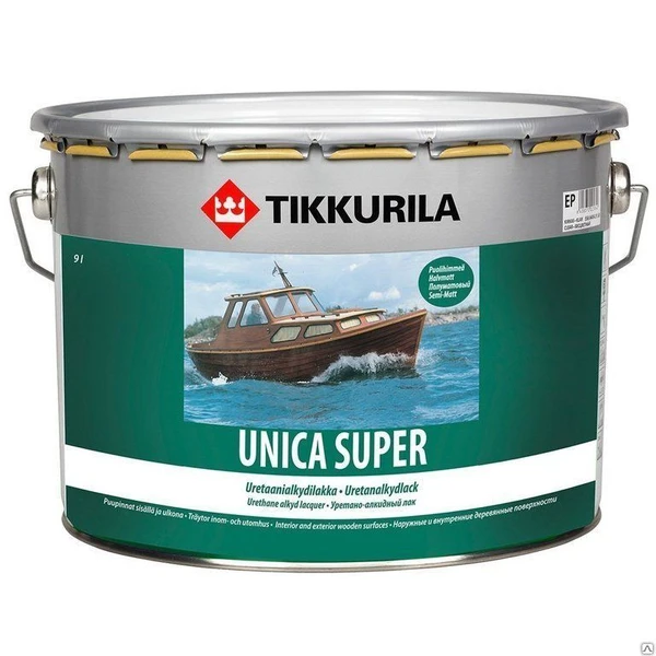 Фото Тиккурила Tikkurila Лак UNICA SUPER EP п/матовый (9л)