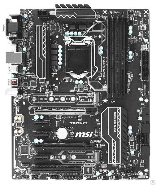 Фото Материнская плата Socket-1151 MSI Z270 PC MATE, Z270 (4xDDR4, 
2xPCI-E16x,